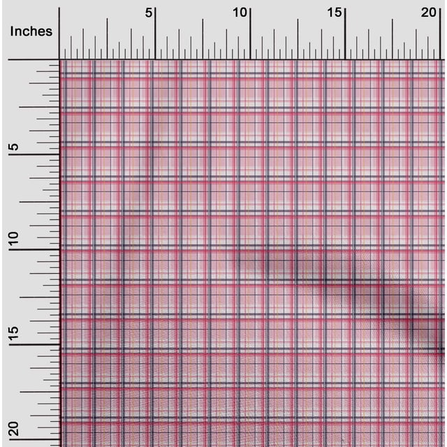 oneOone Silk Tabby Fabric Madras Check Print Fabric BTY 42 Inch Wide