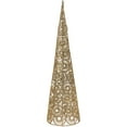 thumbnail image 3 of Northlight LED Sunburst Christmas Cone Glitter Tree - 23.5" - Warm White Lights - Gold Finish, 3 of 5