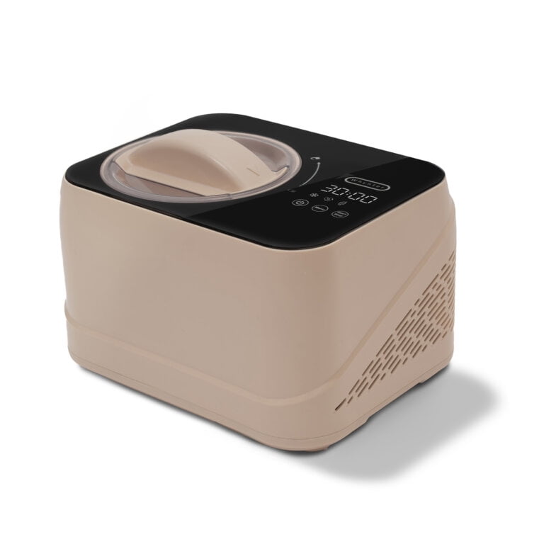 Whynter 0.8 Quart Compact Automatic Ice Cream Maker with Stainless Steel Bowl, Taupe Latte ICM-080-TL