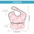 thumbnail image 2 of Bingfone Mess-Proof Baby Bib - Waterproof Bib for Baby Boy or Girl with Food Catcher Pocket, Unisex-Rabbit And Peach, 2 of 6