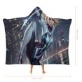 thumbnail image 2 of Gwen: Mujer Araña Manta Capa con Capucha Anti-Bolitas, Manta de Lana Ártica Suave, Manta Portátil de Felpa Ligera y Lujosa, Poncho para Siesta en Casa y Oficina, 100*130cm, 2 of 6