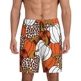 thumbnail image 2 of Rocae Various Pumpkins for Men's Soft Sleep Pajama Shorts, Waistband and Pockets, 2 of 9