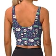 thumbnail image 4 of Goofa Bamboo Panda Printed Sports Bras for Women, High Impact Running Bra Workout Crop Tank Tops Longline Sports Bra Push up-Medium, 4 of 9