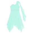 thumbnail image 3 of inhzoy Girls Ruched One Shoulder Asymmetrical Hem Pageant Dress Mint Green 12, 3 of 4