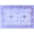 thumbnail image 1 of Ahgly Company Machine Washable Indoor Rectangle Oriental Blue Traditional Area Rugs, 7' x 10', 1 of 4
