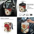 thumbnail image 4 of Yuyamidu Colorful Dahlia Car Front Seat Cover Set of 12 Boho Steering Wheel Cover Seat Belt Covers Trash Can Armrest Cover Rear View Mirror Cover Coasters Keychain Air Vent Pouch for Women, 4 of 6