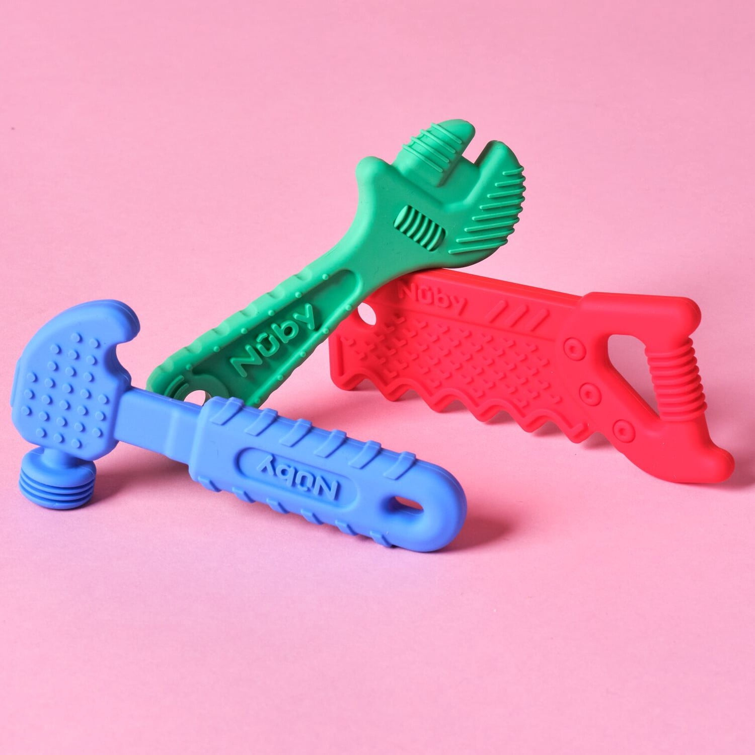 Nuby Silicone Tool Teether Toys for Infants Multipack, 3 Count
