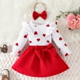 thumbnail image 3 of Baby Girl Valentine's Day Clothes Red Love Heart Princess Long Sleeve Ruffles Dress Tulle Tutu Skirt Dresses Photography Outfit Baby Girl Spring Clothes For Girls 2-3 Years, 3 of 8