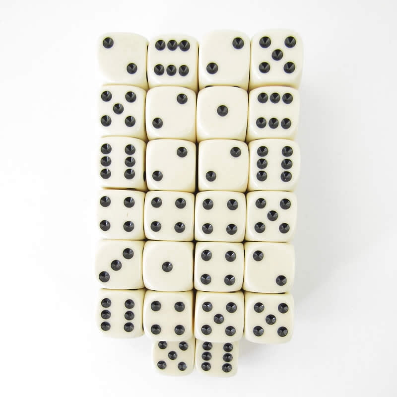 Wondertrail Ivory Opaque D3 Dice Set - 16mm Six-Sided Dice (1-3 Twice), Pack Of 4 - View #5