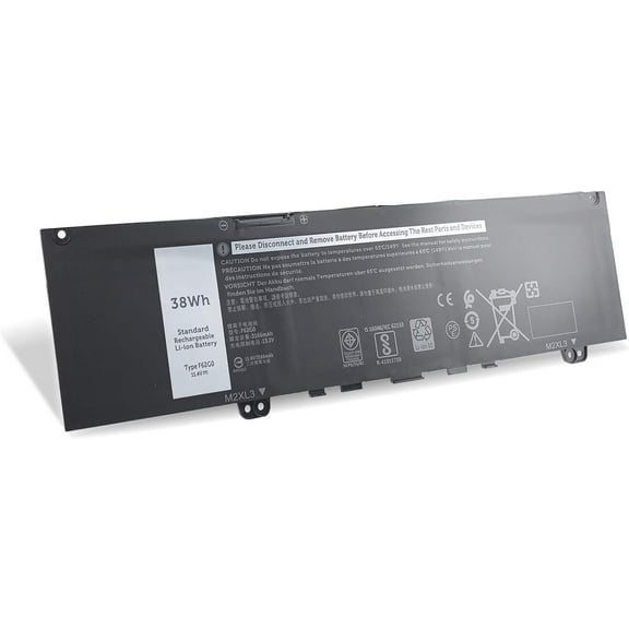 F62G0 Laptop Battery Replacement for Dell Inspiron 13 7000 2-in-1 7373 7370 7380 7386 5370 P83G P83G001 F62GO RPJC3 0RPJC3 39DY5 039DY5 [11.4V 38Wh 3166mAh]