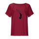 thumbnail image 5 of Blusa de manga corta con estampado de cuello redondo de algodón y cáñamo para mujer OAVQHLG3B Store  lin121212, 5 of 5