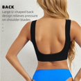 thumbnail image 6 of Endives Women's Underwear Bras Large Size Gathered Non Ring Thin Of Threaded Sports Yoga Anti Bra Tank Tops, 6 of 8