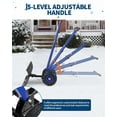 thumbnail image 2 of COZONY Heavy Duty Snow Shovel with Wheels, 29" W x 14" H Metal Blade, Angle & Height Adjustable Handle, Wheeled Snow Pusher for Driveway, Sidewalk, Yard, Black shovel plate + blue pole + blue rim, 2 of 6