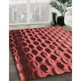 thumbnail image 3 of Ahgly Company Machine Washable Indoor Square Transitional Cranberry Red Area Rugs, 4' Square, 3 of 7