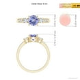 thumbnail image 4 of ANGARA Natural Three Stone Tanzanite and Diamond Ring in 14K Yellow Gold for Women (Size-6mm) | December Birthstone, Birthday, Anniversary, Jewelry Gift for Women | Natural Tanzanite Ring, 4 of 8
