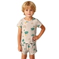 thumbnail image 2 of Baby Boy Outfits Graphic Print Short Sleeve Crew Neck T-Shirt Top And Shorts 2 Piece Casual Wear Baby Boys' Clothing Sets Size 9-12 Months, 2 of 9