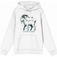 thumbnail image 4 of Capricorn Zodiac Sign Adult White Long Sleeve Hoodie-XXL, 4 of 6