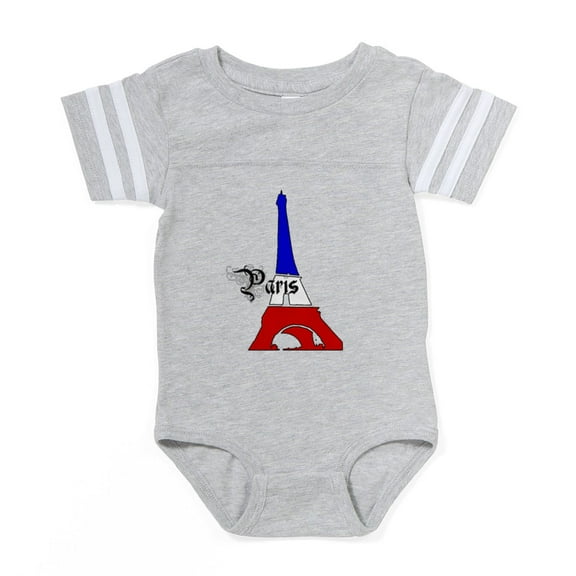 CafePress - Paris Eiffel Tower - Cute Infant Baby Football Bodysuit