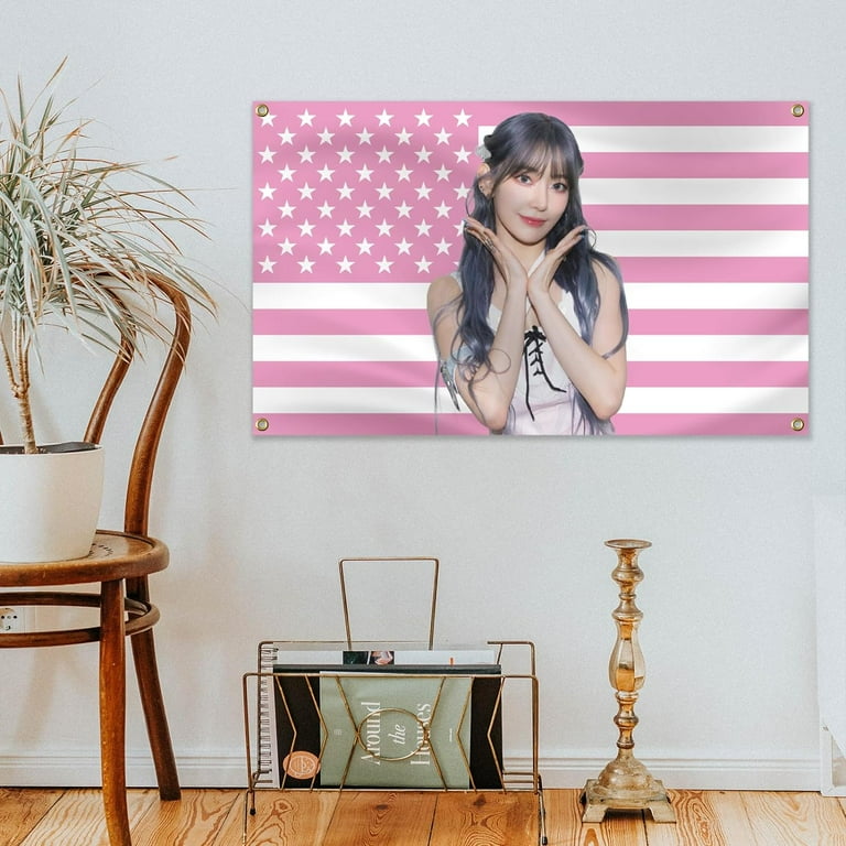 LE SSERAFIM Sakura America Tapestry, 3x5 Ft Kpop Tapestries with