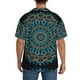 thumbnail image 3 of Fotbe Mandala Camisa Estampada de Manga Corta para Hombre, Casual de Verano, Estilo Playero, Sin Arrugas-Large, 3 of 5