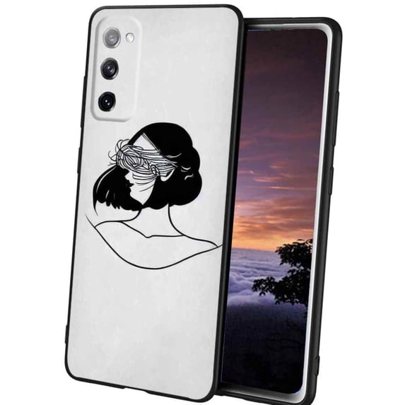 Compatible with Samsung Galaxy S20 FE Phone Case, Line-Art-4 Case Silicone Protective for Teen Girl Boy Case for Samsung Galaxy S20 FE