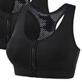 thumbnail image 5 of Sentmoon Everyday Bra Comfort Bras for Women 4 Pack Front Zipper Sports Bra Underwire Support Breathable Soft Stretch Back Gather Design Secure Fit Workout Running Gym Active Bra for Training, 5 of 5