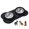 thumbnail image 1 of Tazones para Mascotas Match & Enjoy con tapete de silicona en forma de hueso tamaño mediano, 1 of 7