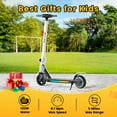 thumbnail image 4 of SIMATE Electric Scooter for Kids 6+, Foldable, LED Display & Lights, Dual Braking, 130W, 8.7mph,Grey, 4 of 7