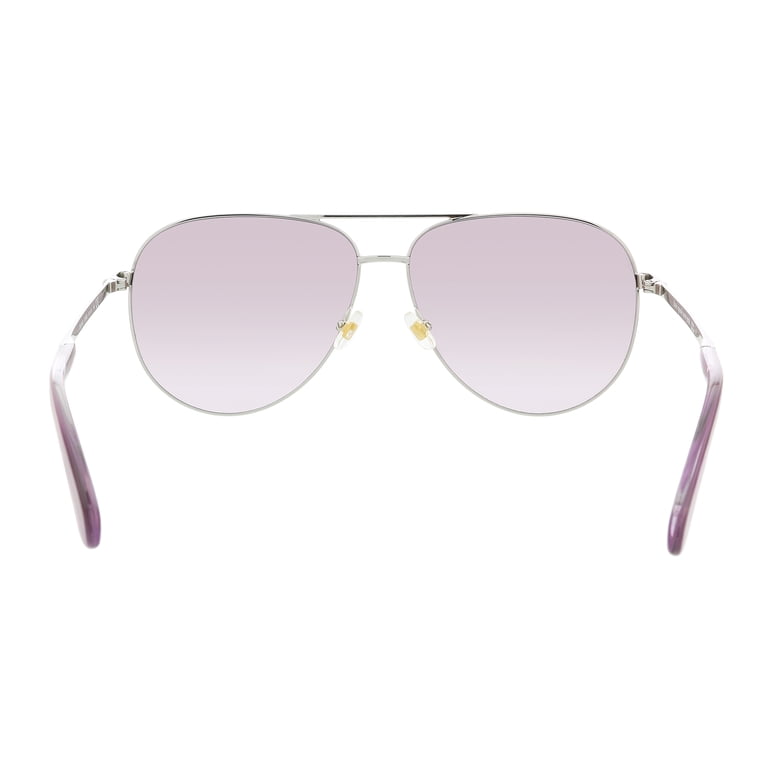 NEW!! Kate Spade 61mm Silver Aviator Sunglasses Kate Spade carolane polarized aviator sunglasses 61mm | eBay main image 2