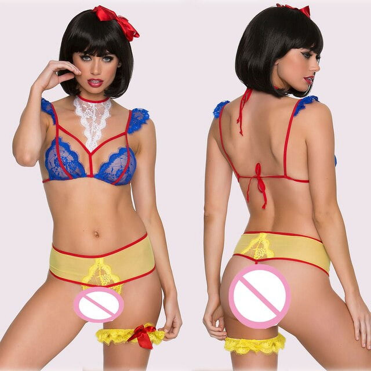 Sexy See-through Lingerie Cosplay Snow White Costumes Uniform Game Outfit  Erotic See-through Flirting Underwear Clothes - Walmart.ca