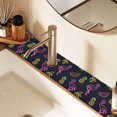 thumbnail image 2 of Yayeee Faucet Mat for Kitchen Sink 14.7" Diatomite Long Splash Guard Pad, Neon Tropical Pattern, 2 Pack, 2 of 7