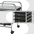 thumbnail image 6 of Alden Design 10 Drawer Rolling Storage Cart Organizer with Lockable Wheels, Black, 6 of 10