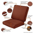 thumbnail image 5 of Classic Accessories Montlake FadeSafe Water-Resistant Patio Chair Cushion, 44 x 20 x 3 inch, Heather Henna, 5 of 12