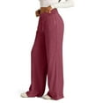 thumbnail image 6 of Resicozy Oversized Wide Leg Sweatpants Women Baggy Lightweight High Waisted Athletic Pants with Pockets Y2k Causal Palazzo Pant Wine 2XL, 6 of 6