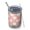 Pink Daisy Flower, variant on 12oz Tumblers Pink Daisy Flower White Blooms Pattern Vacuum Insulated Stainless Steel Travel Tumbler Cups Mug with Lid and Straw for Beer,Coffee,Beverages with Cleaning Brush for Cold & Hot Drinks
