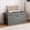 Grey, variant on Storage Ottoman Cube 16x12x12 inches, Small Faux Leather Tuffed Foot Rest Stool with Rivet Design, Foldable Ottomans Footstool, Box Chest for Bedroom, Entryway, Load 242 lb, Grey