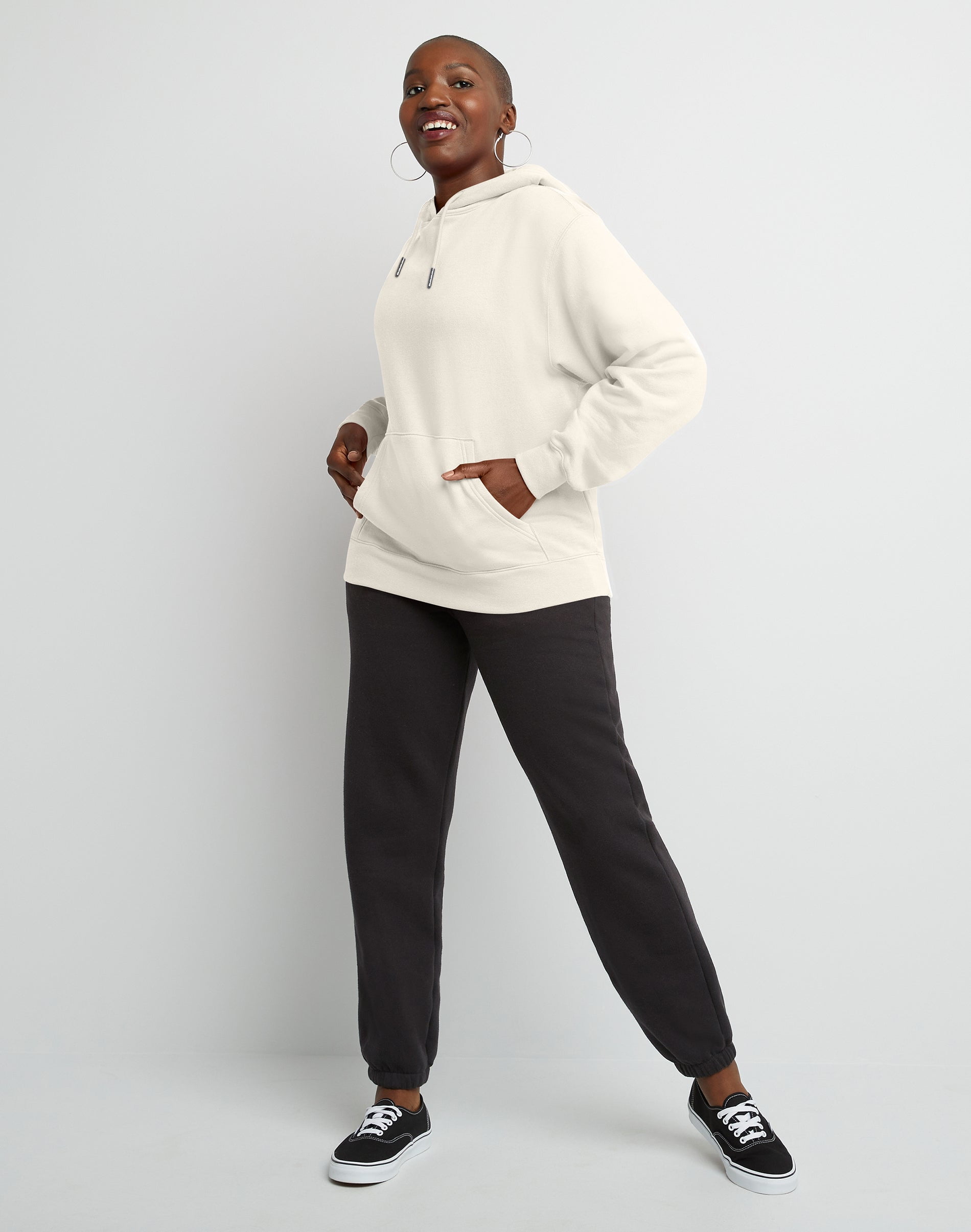 Hanes Originals Women's Fleece Hoodie Natural L