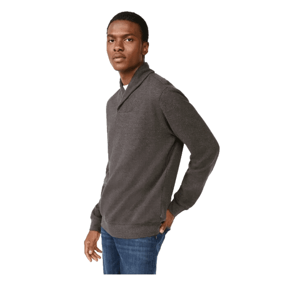 Perry Ellis Men's Big and Tall Solid Heather Pullover Shawl, 4XL