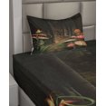 thumbnail image 2 of Ambesonne Nature Fitted & Top Sheet Set with Sham, Mushrooms Dark Forest, Green Brown and Red, 2 of 4