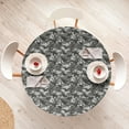 thumbnail image 4 of Ambesonne Camouflage Fitted Round Tablecloth, Grey Color Shades, 45"- 56" Diameter, Grey Coconut, 4 of 5