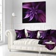 thumbnail image 3 of Designart Fractal Flower Purple - Floral Throw Pillow - 16x16, 3 of 5