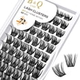 thumbnail image 1 of Lash Clusters B02 D Curl 0.630 in Extensiones de pestañas DIY 72 grupos de pestañas B&Q LASH Mega Volumen Pestañas individuales Extensiones de grupos de pestañas Wispy Individual Lashes Cluster DIY en, 1 of 4