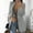 Silver, variant on jsaierl Women's Casual Loose Fit Long Sleeve Blazer Jacket Cardigan Plus Size Work Blazer