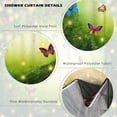 thumbnail image 3 of Enchanted Forest Shower Curtain Fantasy Fairy Tale Forest Butterfly Dreamy Magic Girls Bathroom Shower Curtain Set Waterproof Polyester Fabric with 12 Hooks 72Wx72H Inch, 3 of 6