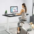 thumbnail image 5 of Gymax Electric Sit Stand Desk Frame Dual Motor Standing Desk Base w/ Cable Tray White, 5 of 10