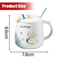 thumbnail image 4 of Taza de cerámica linda del pato lindo de la historieta, taza de café del desayuno del hogar de la taza del regalo 350ml, 4 of 5