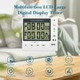 thumbnail image 3 of Runleader Dual-Channe LCD Count-up/Countdown Kitchen Timer Temperature Humidity Display Clock Alarm, 3 of 9