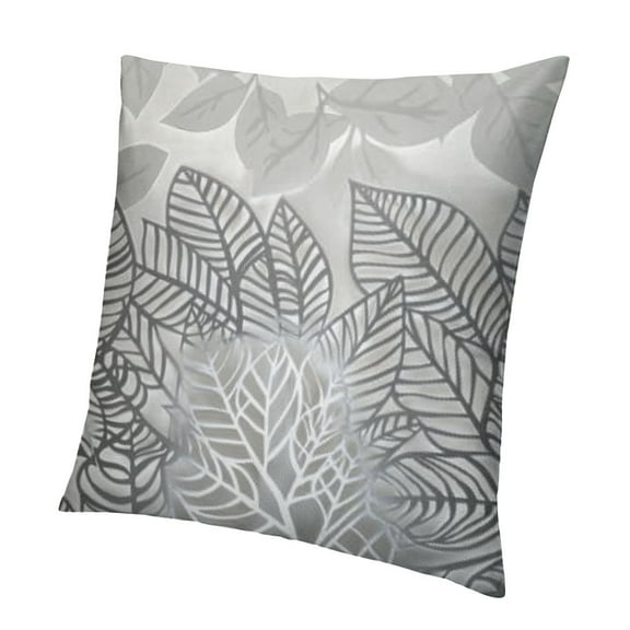 BANET Grey Pillow Sham, Lace Inspired Flower Motifs Bridal Composition Wedding Theme, Decorative Standard Queen Size Printed Pillowcase White