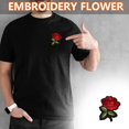 thumbnail image 4 of 6 Pcs Badge Brodé Rose Patch en Tissu Appliqué Décor Diy, 4 of 5