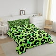 thumbnail image 2 of YST Green Leopard Print Comforter Twin Cheetah Print Bedding Set, Wild Animal Down Comforter Safari Wildlife Bed Set, Modern Abstract Art Quilted Duvet with 1 Pillow Case, 2 of 6